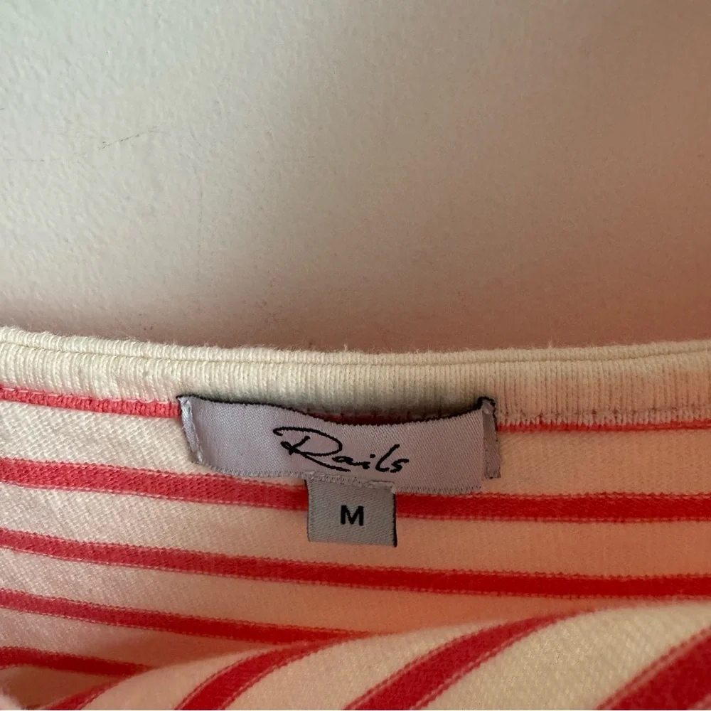 RAILS Taylin Ivory Peony Stripe Dress Size M Cotton Tank Midi - Picture 7 of 13
